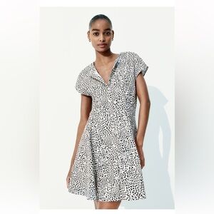 H&M Black and White Leopard Print dress